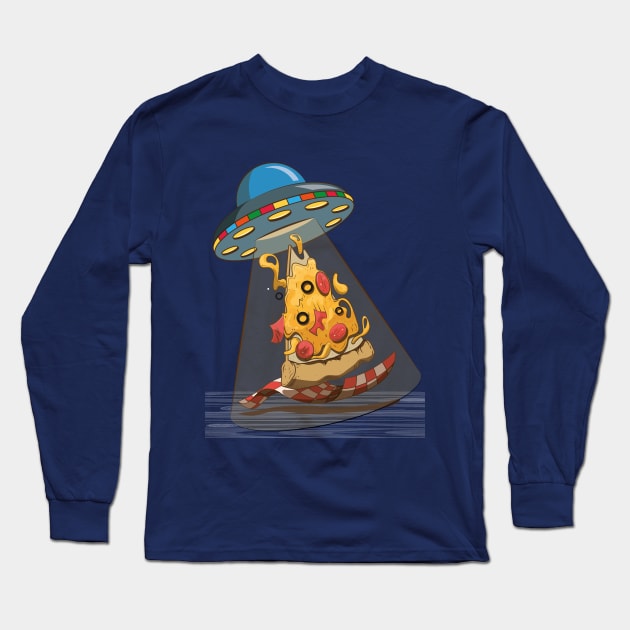 OVNI prefer pizza Long Sleeve T-Shirt by HarlinDesign